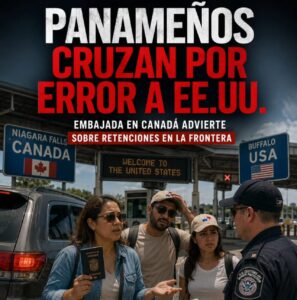 Embajada de Panamá en Canadá alerta a panameños por cruces accidentales hacia EE.UU. desde Niágara